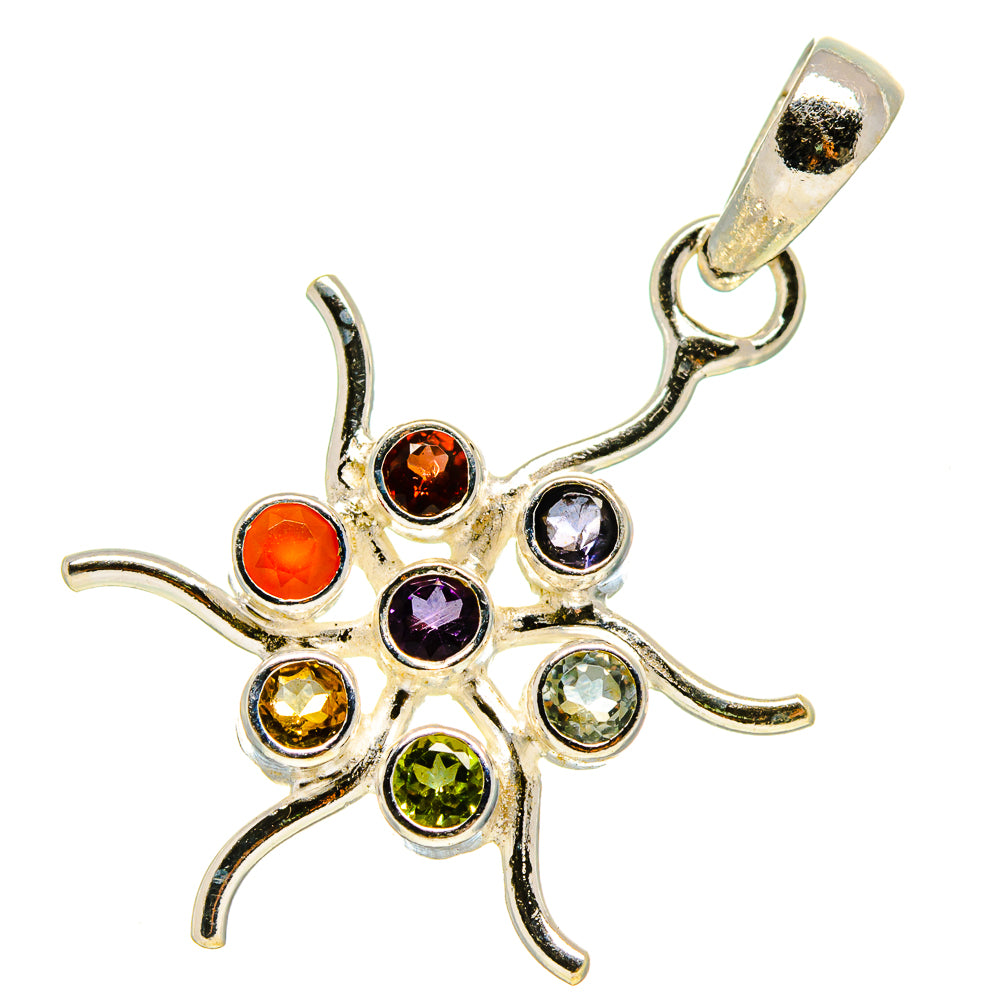 Multi-Stone Chakra Pendants handcrafted by Anasilvercos - PD758918