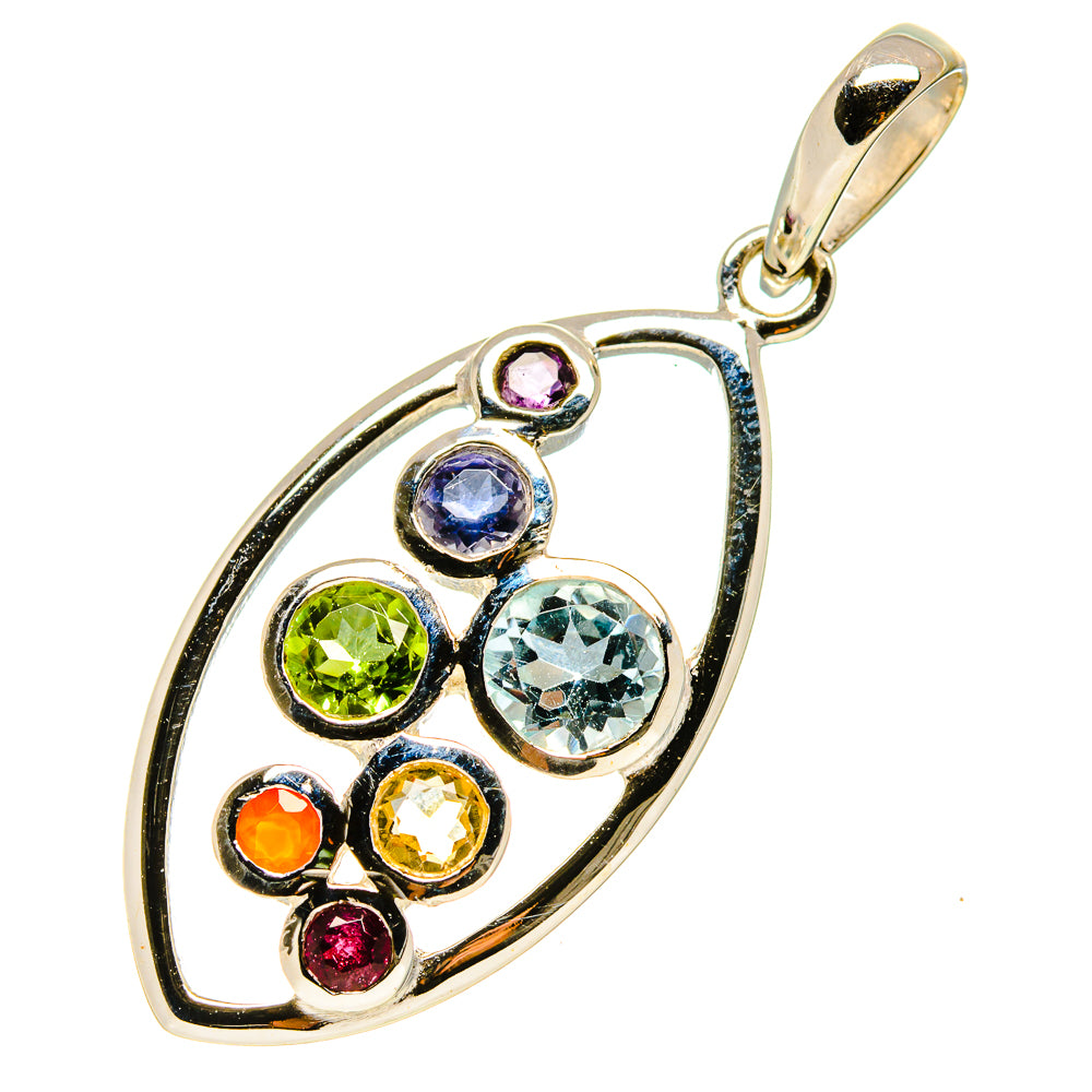 Multi-Stone Chakra Pendants handcrafted by Anasilvercos - PD758919