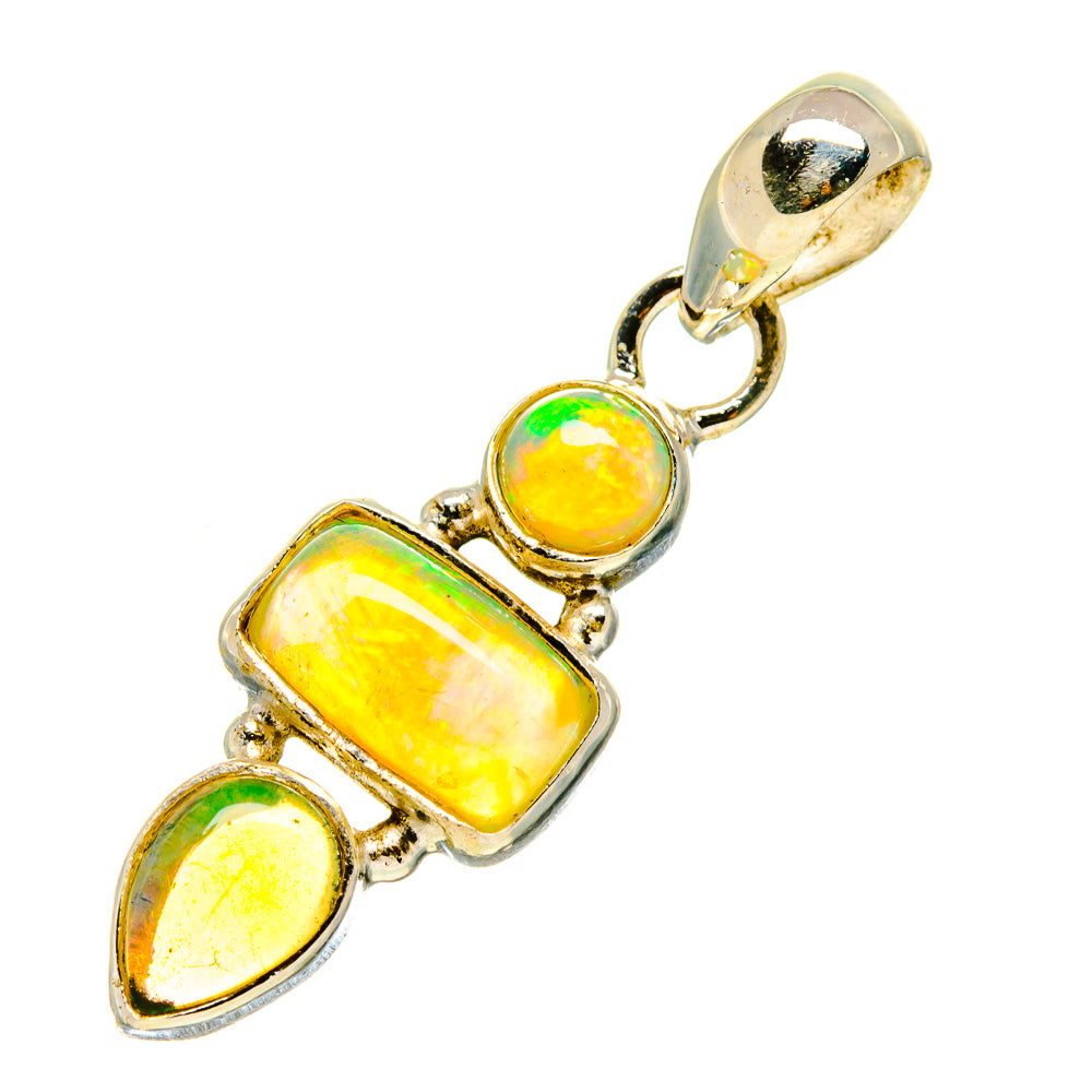 Ethiopian Opal Pendants handcrafted by Anasilvercos - PD758957