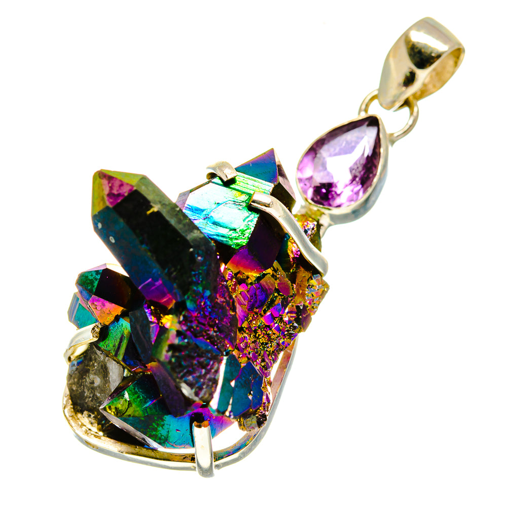 Titanium Sunshine Druzy Pendants handcrafted by Anasilvercos - PD758963