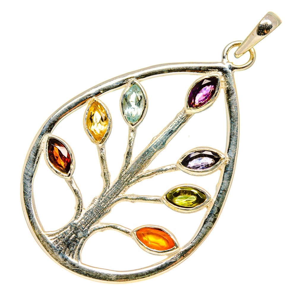Multi-Stone Chakra Pendants handcrafted by Anasilvercos - PD758967
