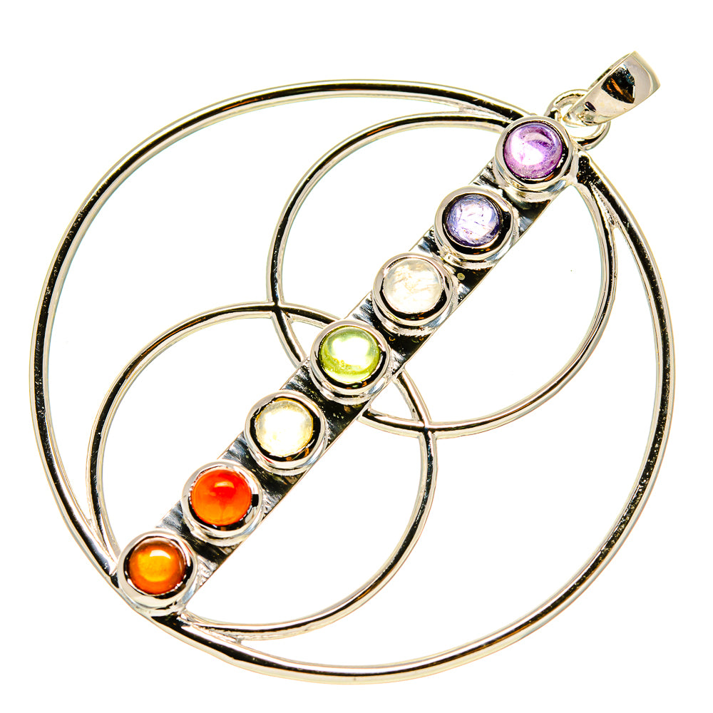 Multi-Stone Chakra Pendants handcrafted by Anasilvercos - PD758974