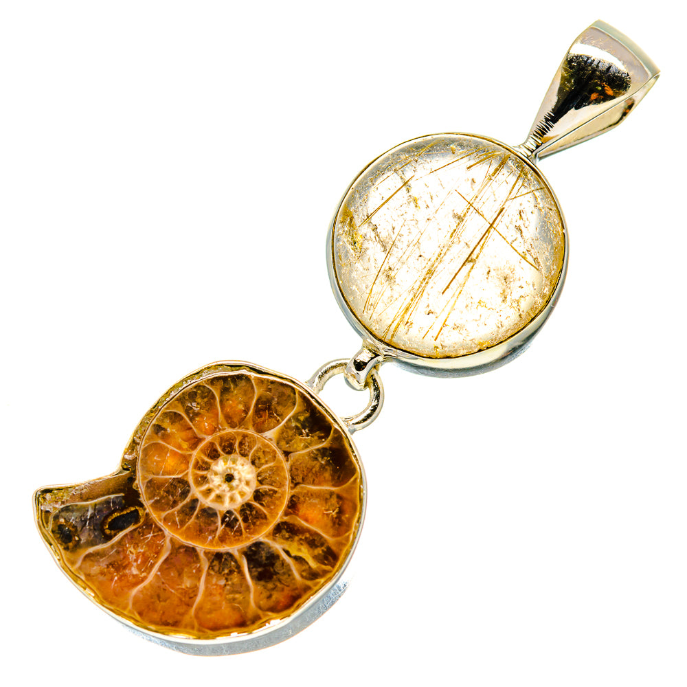 Ammonite Fossil Pendants handcrafted by Anasilvercos - PD758981
