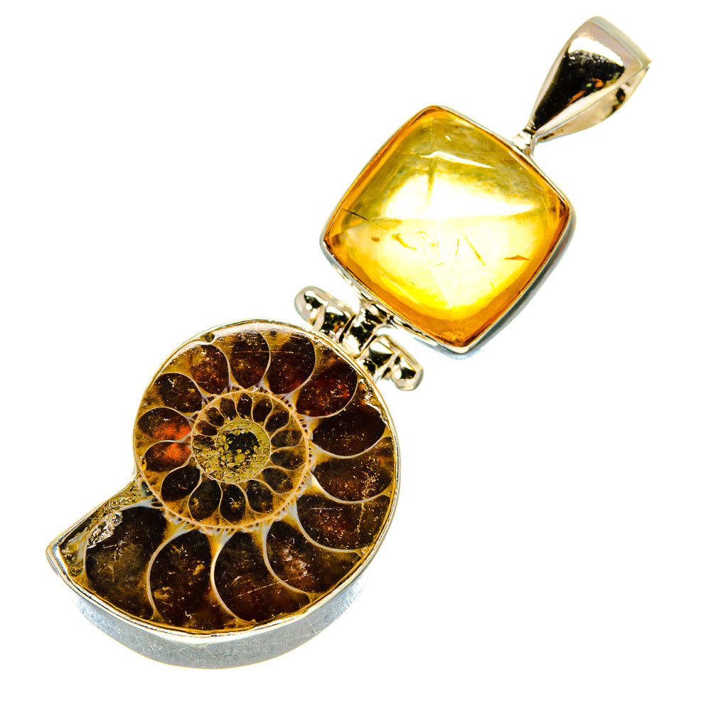 Ammonite Fossil Pendants handcrafted by Anasilvercos - PD758982