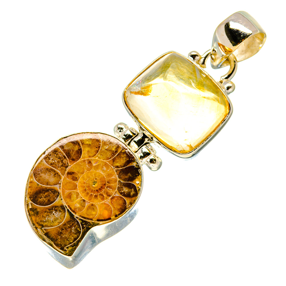 Ammonite Fossil Pendants handcrafted by Anasilvercos - PD758983