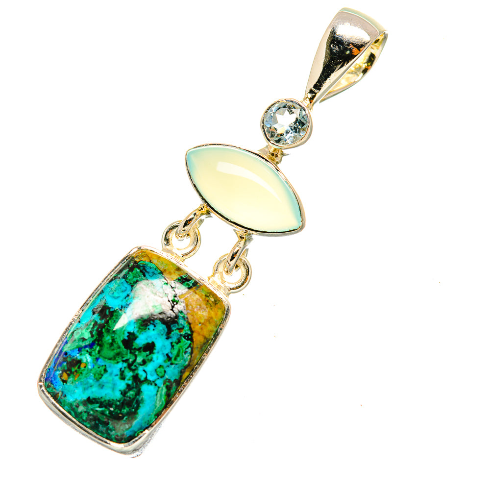 Chrysocolla Pendants handcrafted by Anasilvercos - PD7590