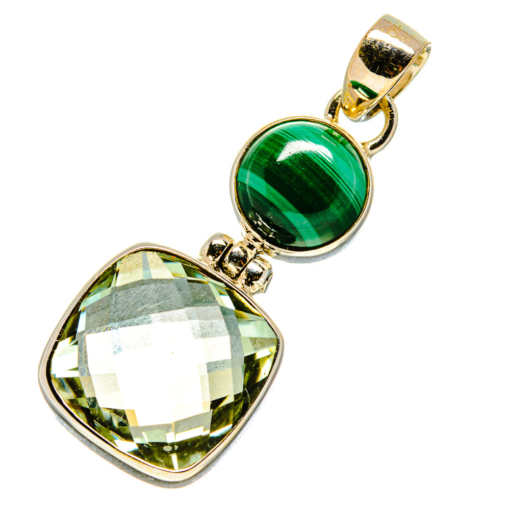 Green Amethyst Pendants handcrafted by Anasilvercos - PD759005