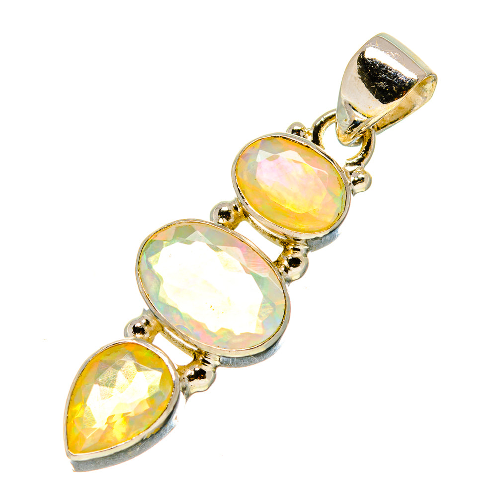 Ethiopian Opal Pendants handcrafted by Anasilvercos - PD759011