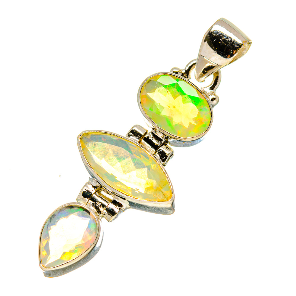 Ethiopian Opal Pendants handcrafted by Anasilvercos - PD759016
