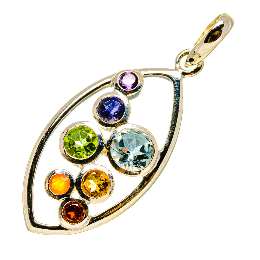 Multi-Stone Chakra Pendants handcrafted by Anasilvercos - PD759020
