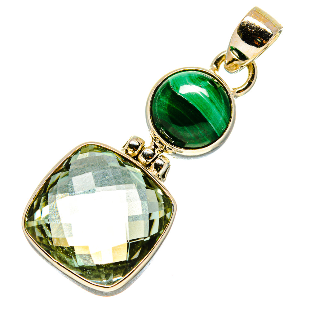 Green Amethyst Pendants handcrafted by Anasilvercos - PD759022