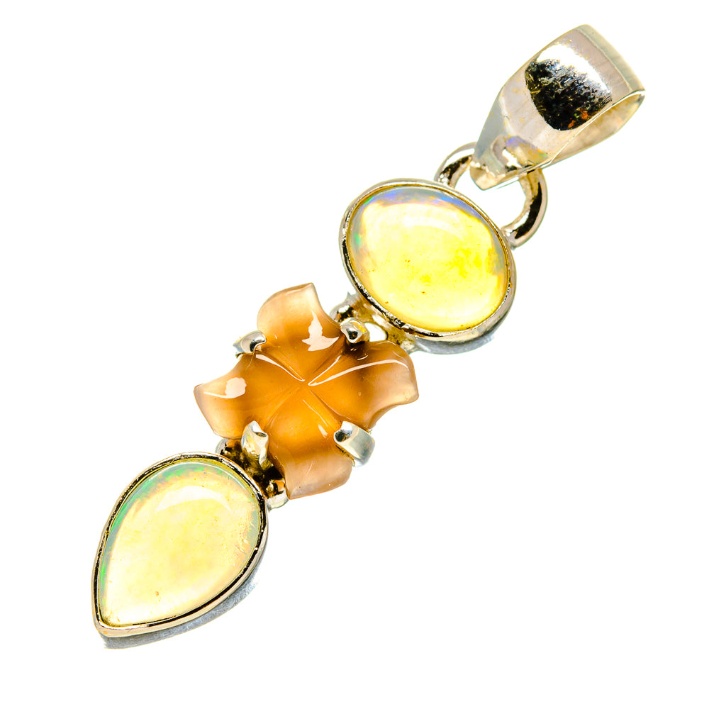 Ethiopian Opal Pendants handcrafted by Anasilvercos - PD759031