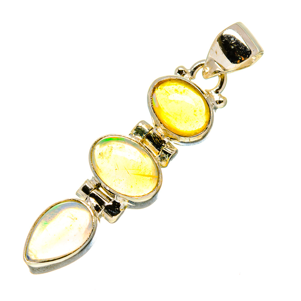 Ethiopian Opal Pendants handcrafted by Anasilvercos - PD759032