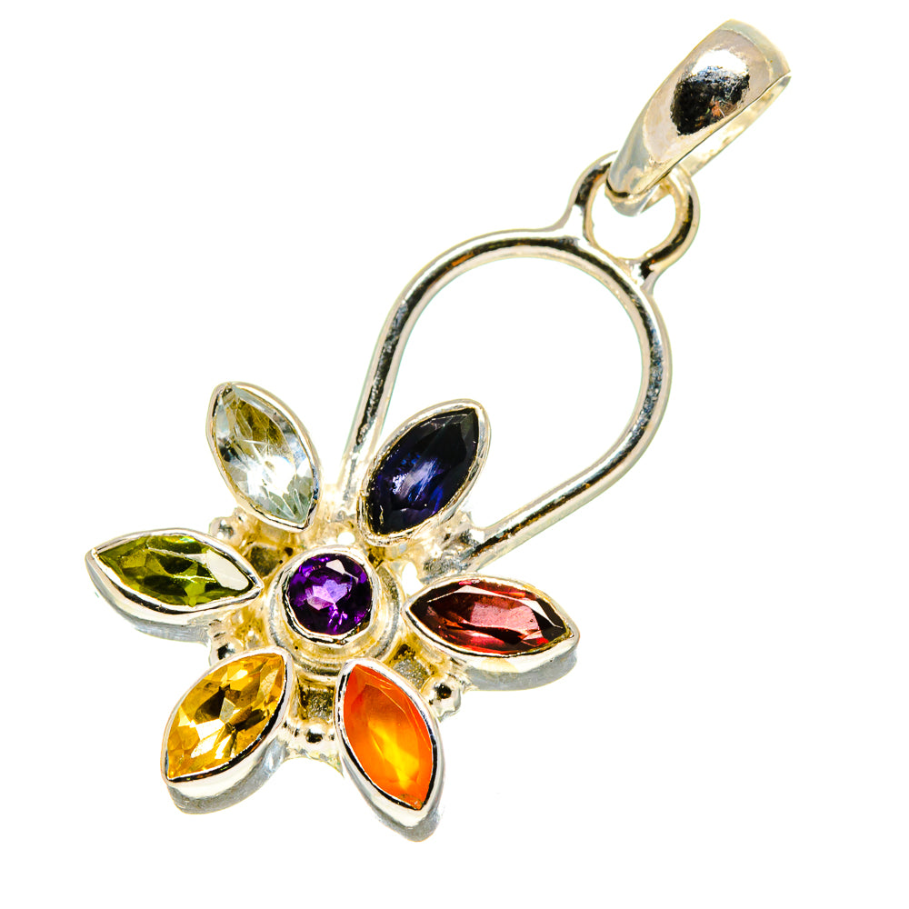 Multi-Stone Chakra Pendants handcrafted by Anasilvercos - PD759033