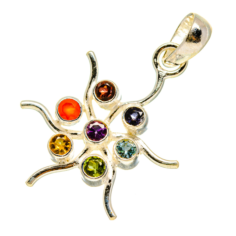 Multi-Stone Chakra Pendants handcrafted by Anasilvercos - PD759034