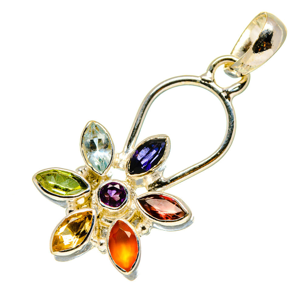 Multi-Stone Chakra Pendants handcrafted by Anasilvercos - PD759035