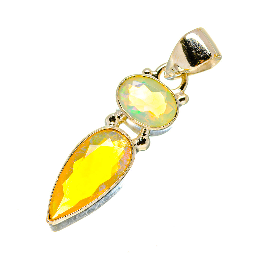 Ethiopian Opal Pendants handcrafted by Anasilvercos - PD759056