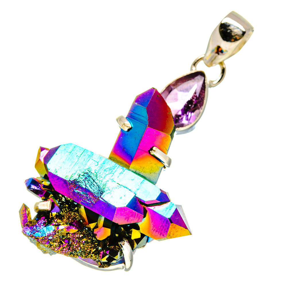 Titanium Sunshine Druzy Pendants handcrafted by Anasilvercos - PD759074