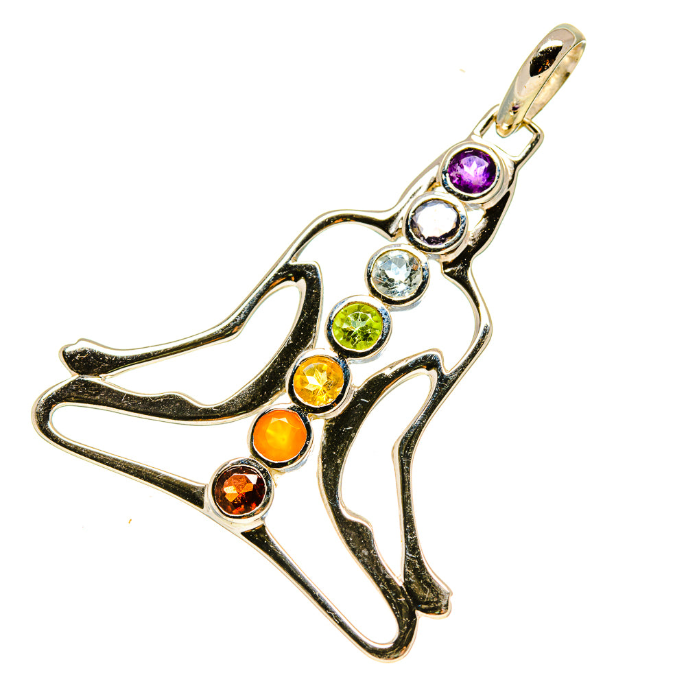 Multi-Stone Chakra Pendants handcrafted by Anasilvercos - PD759079