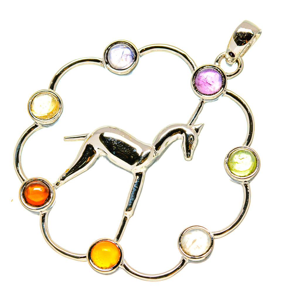 Multi-Stone Chakra Pendants handcrafted by Anasilvercos - PD759080