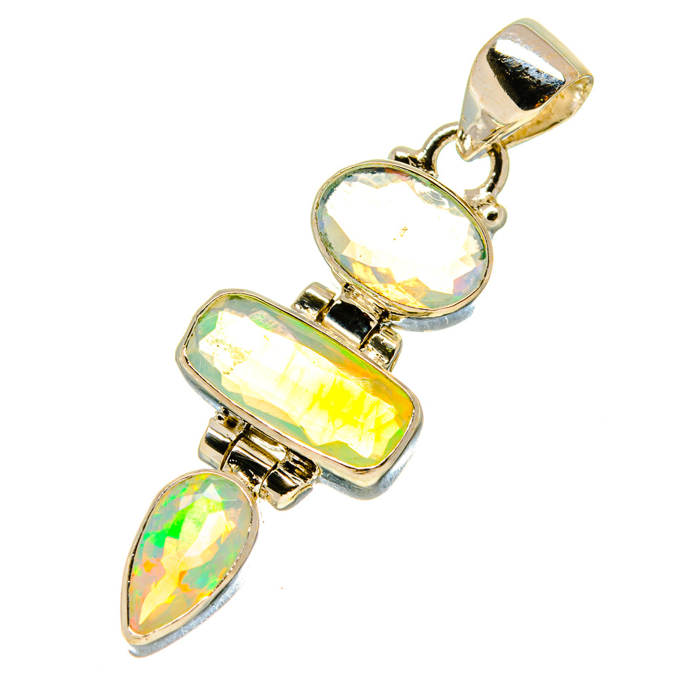 Ethiopian Opal Pendants handcrafted by Anasilvercos - PD759084