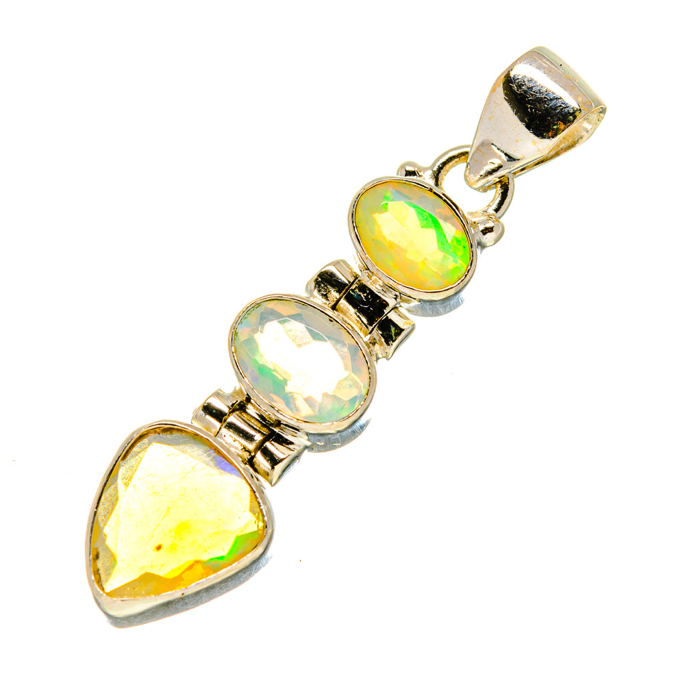 Ethiopian Opal Pendants handcrafted by Anasilvercos - PD759087