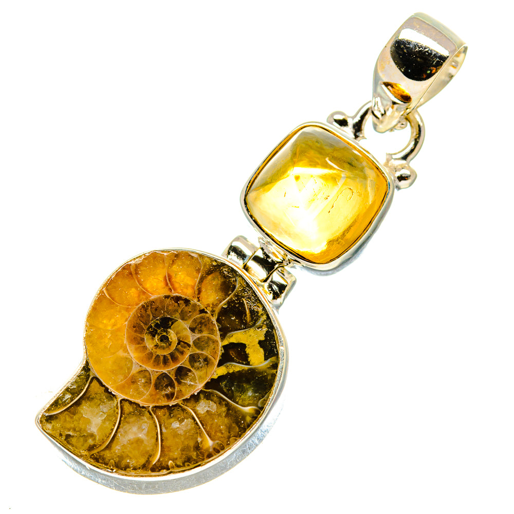 Ammonite Fossil Pendants handcrafted by Anasilvercos - PD759104