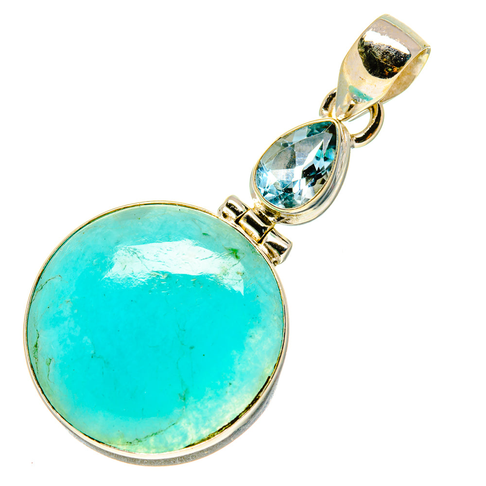 Peruvian Amazonite Pendants handcrafted by Anasilvercos - PD759106