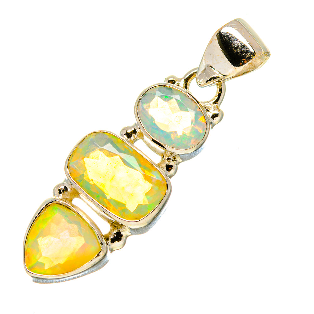 Ethiopian Opal Pendants handcrafted by Anasilvercos - PD759107