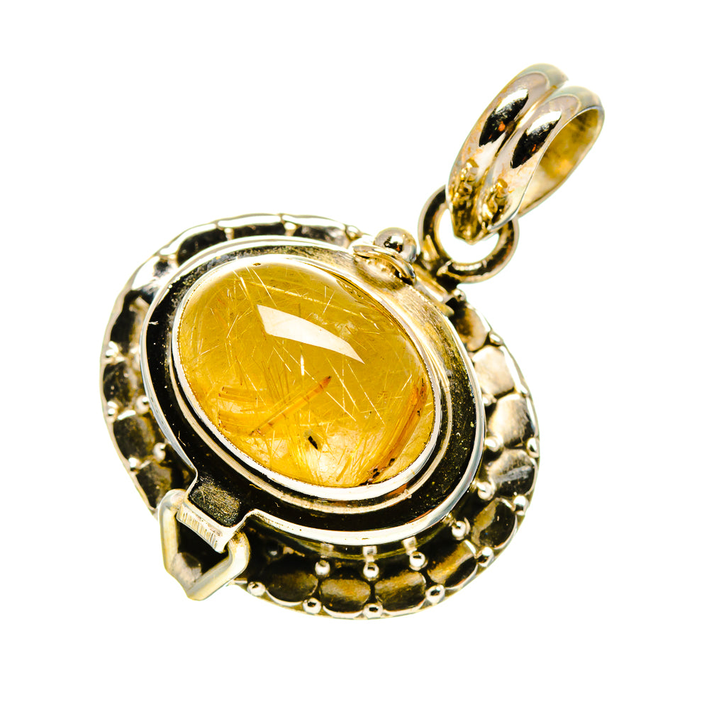 Rutilated Quartz Pendants handcrafted by Anasilvercos - PD759120