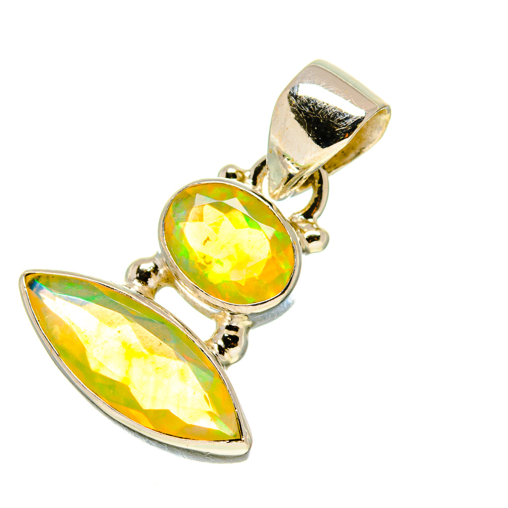 Ethiopian Opal Pendants handcrafted by Anasilvercos - PD759130