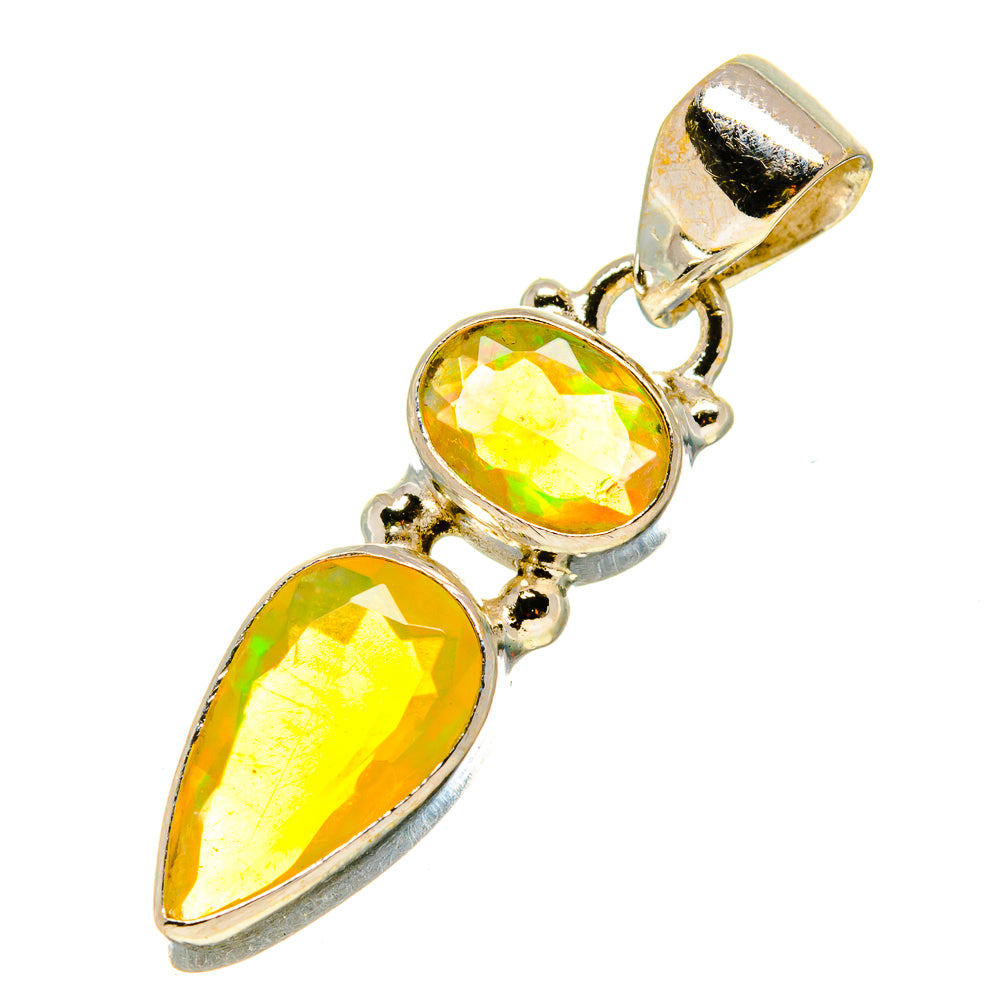 Ethiopian Opal Pendants handcrafted by Anasilvercos - PD759132