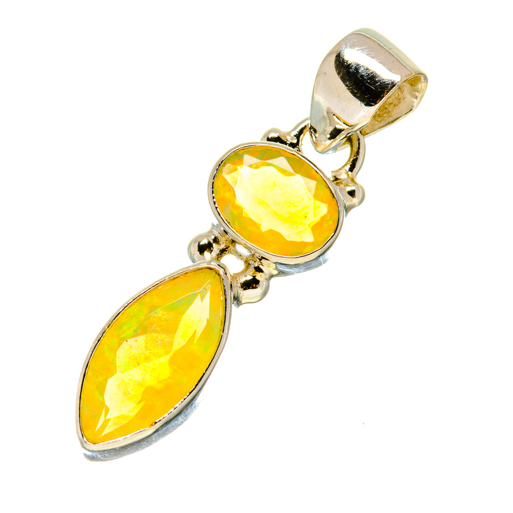 Ethiopian Opal Pendants handcrafted by Anasilvercos - PD759136