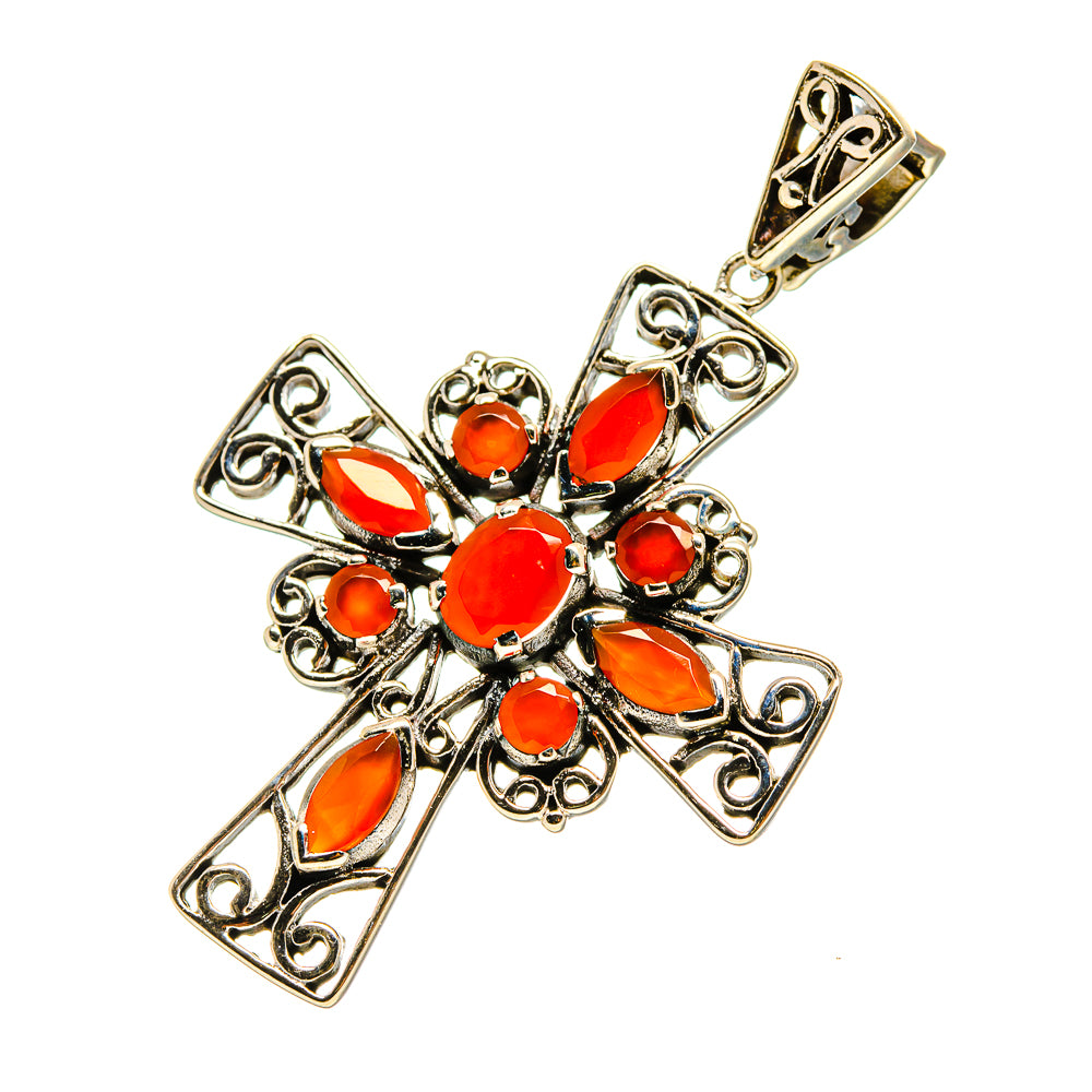 Carnelian Cross Pendants handcrafted by Anasilvercos - PD759146