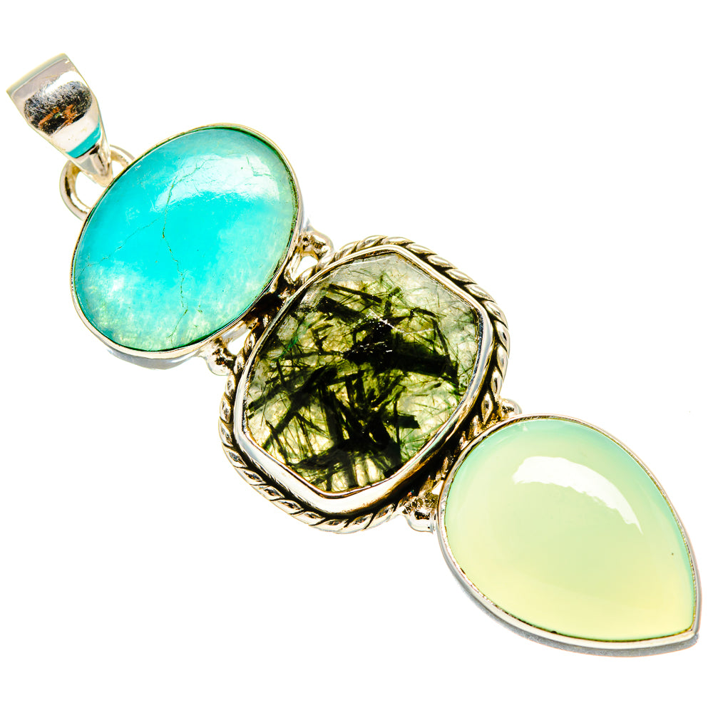 Tourmalinated Quartz Pendants handcrafted by Anasilvercos - PD759158