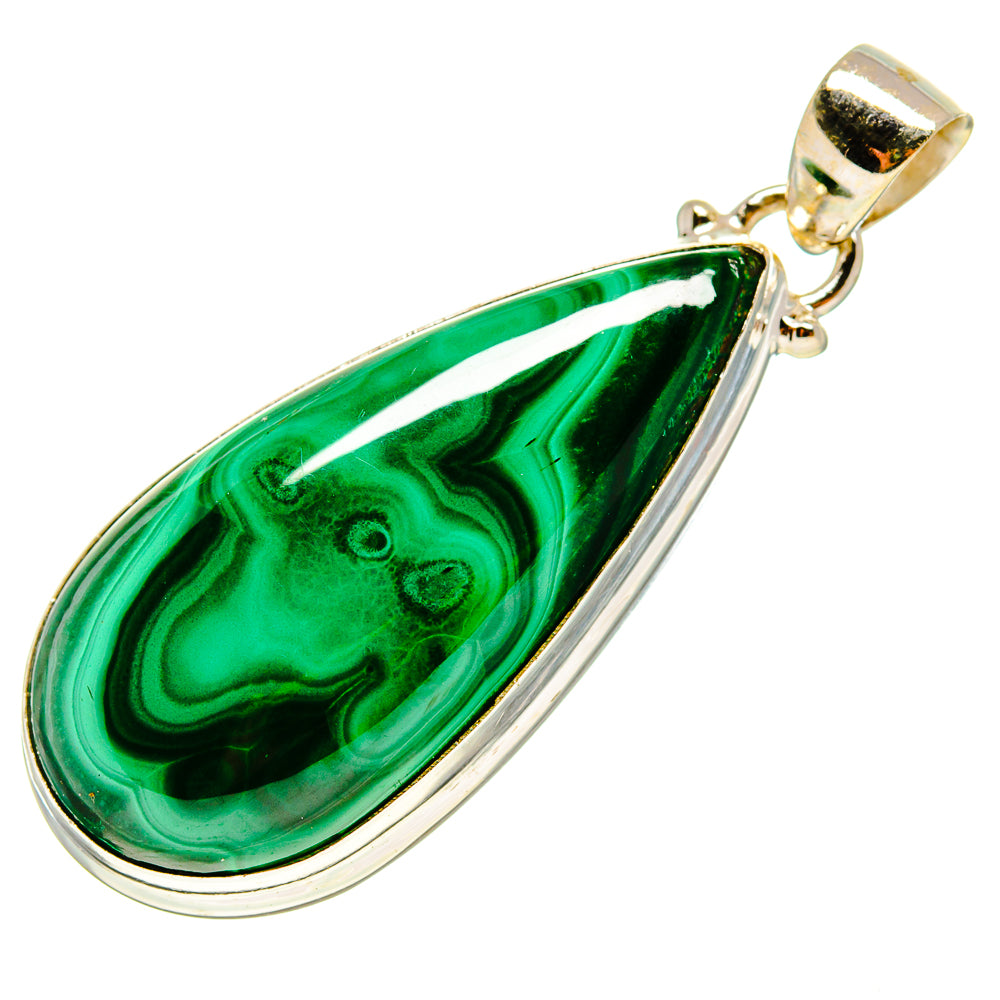 Malachite In Chrysocolla Pendants handcrafted by Anasilvercos - PD759226