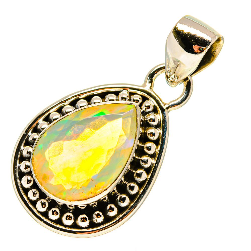 Ethiopian Opal Pendants handcrafted by Anasilvercos - PD759246
