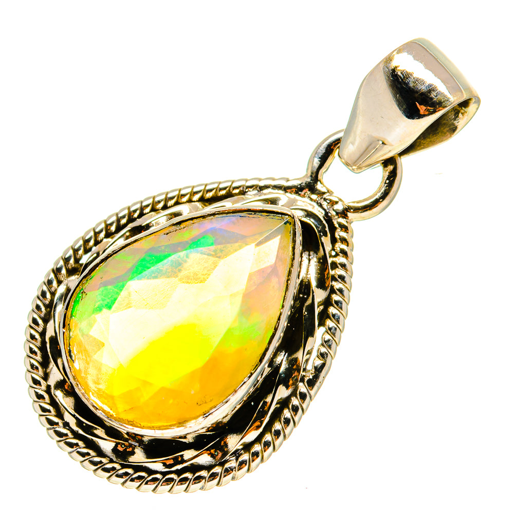 Ethiopian Opal Pendants handcrafted by Anasilvercos - PD759248