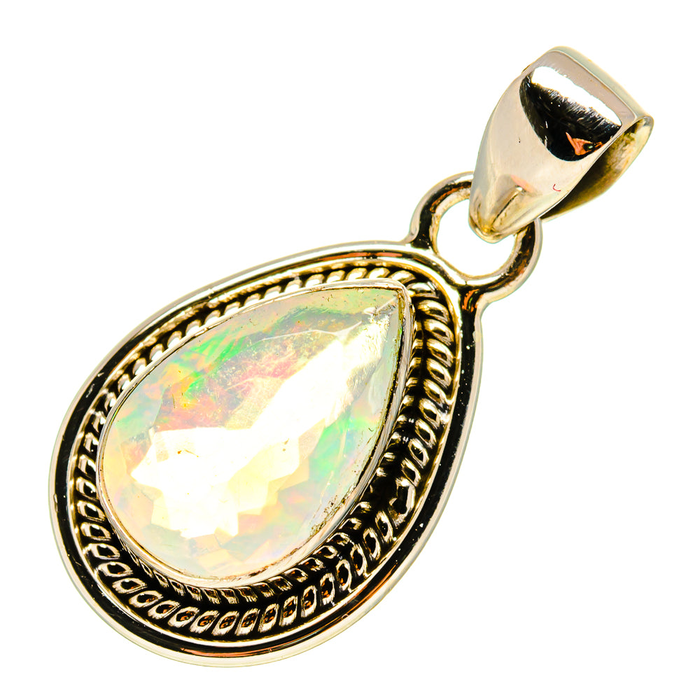 Ethiopian Opal Pendants handcrafted by Anasilvercos - PD759249