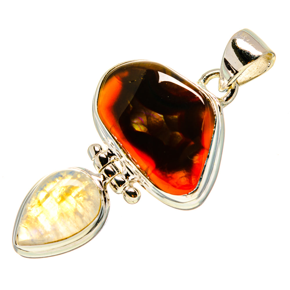 Mexican Fire Agate Pendants handcrafted by Anasilvercos - PD759299