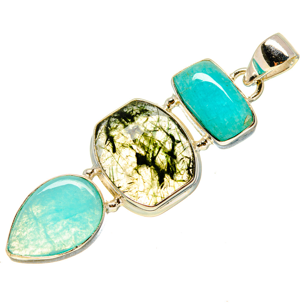 Green Moss Agate Pendants handcrafted by Anasilvercos - PD759314