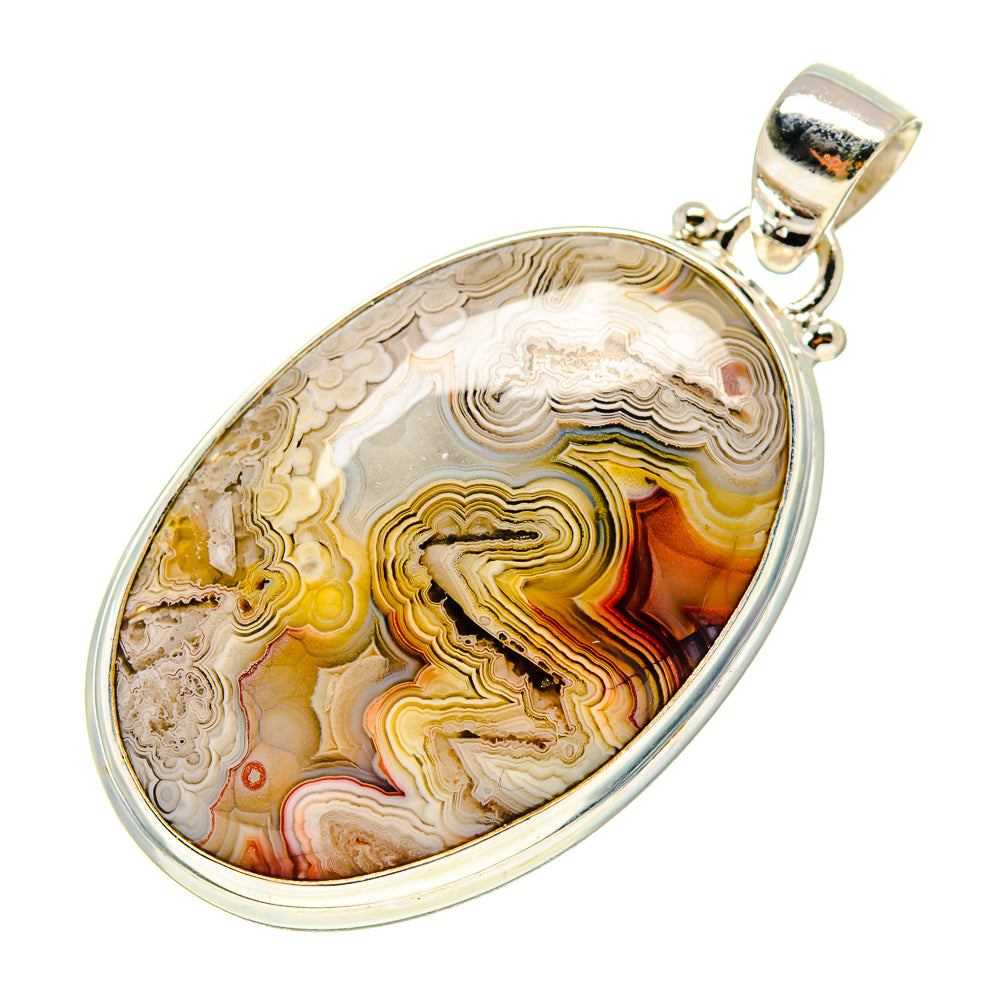 Laguna Lace Agate Pendants handcrafted by Anasilvercos - PD759335