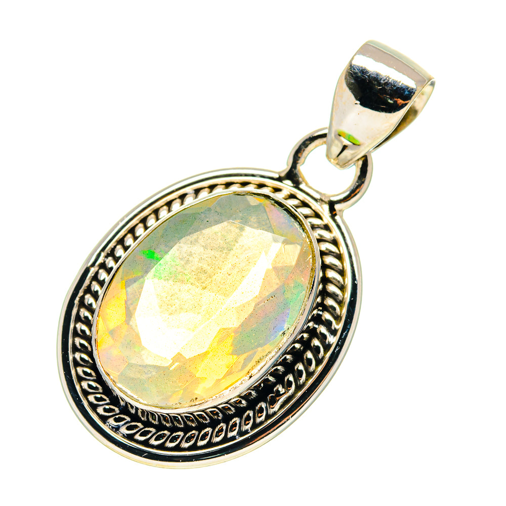 Ethiopian Opal Pendants handcrafted by Anasilvercos - PD759380