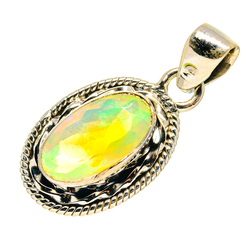 Ethiopian Opal Pendants handcrafted by Anasilvercos - PD759383
