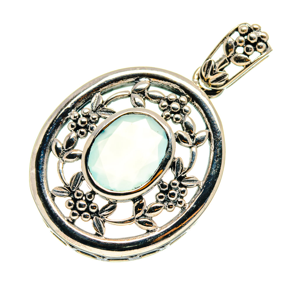 Aqua Chalcedony Pendants handcrafted by Anasilvercos - PD759385