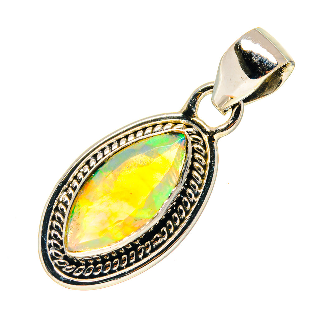 Ethiopian Opal Pendants handcrafted by Anasilvercos - PD759394