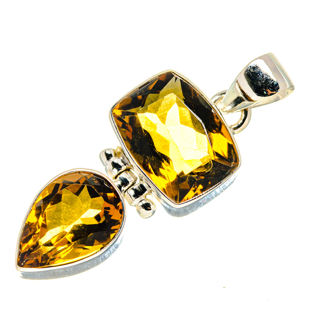 Mandarin Citrine Pendants handcrafted by Anasilvercos - PD759399