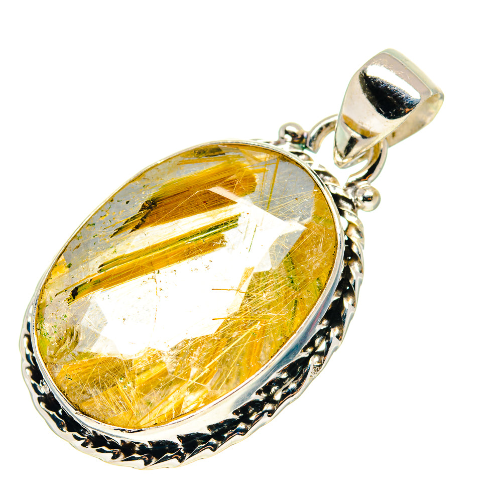 Rutilated Quartz Pendants handcrafted by Anasilvercos - PD759401