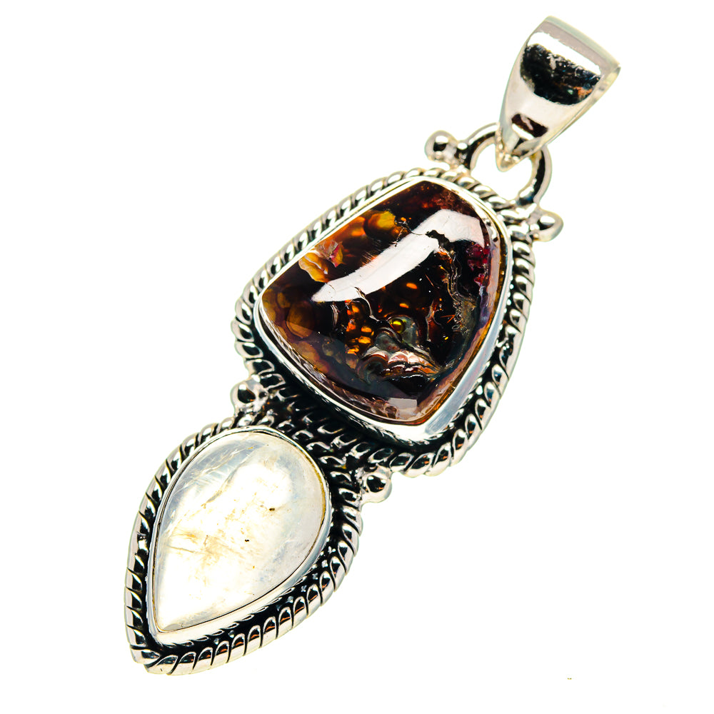 Mexican Fire Agate Pendants handcrafted by Anasilvercos - PD759406