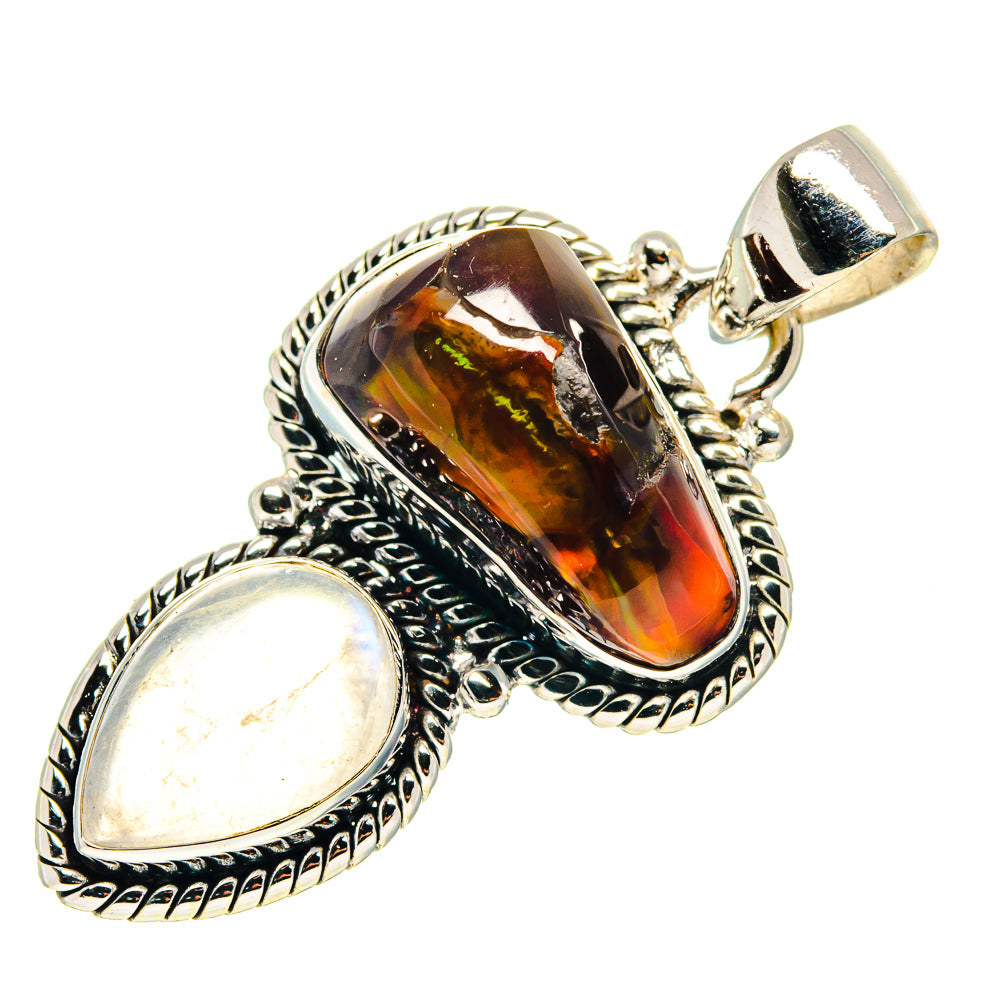 Mexican Fire Agate Pendants handcrafted by Anasilvercos - PD759409